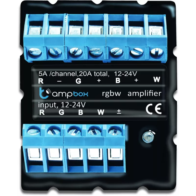 BLEBOX ampbox Nutikas LED-kontroller 4-kanaliga Wi-Fi RGBW CCT 12-24V DC