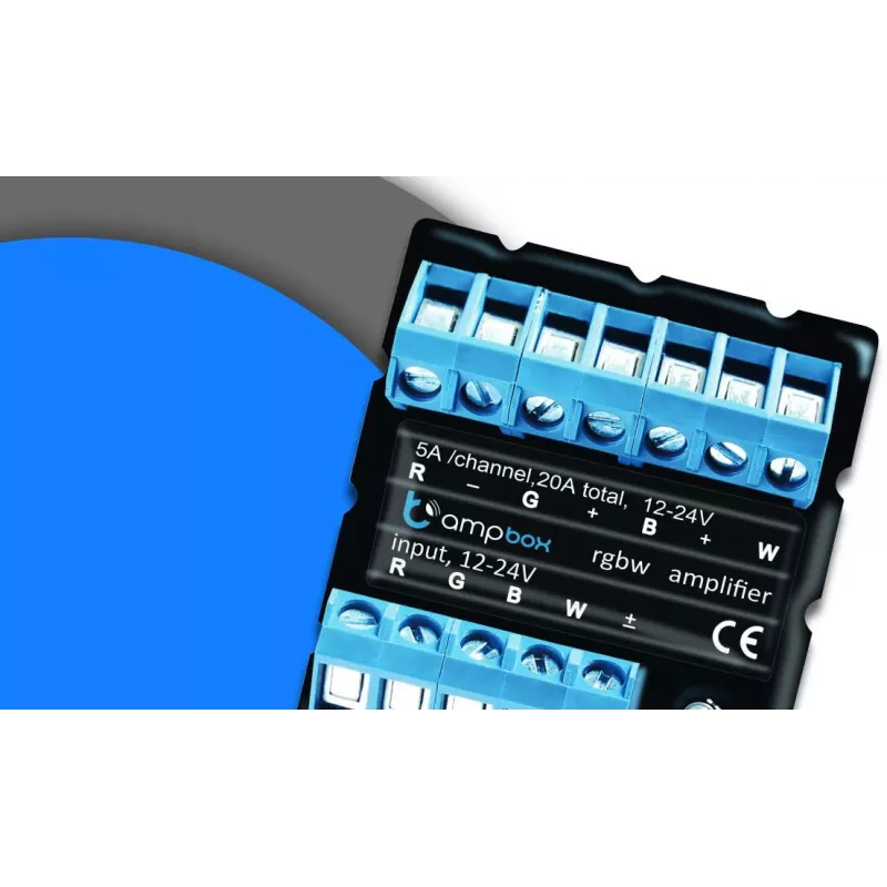 BLEBOX ampbox Nutikas LED-kontroller 4-kanaliga Wi-Fi RGBW CCT 12-24V DC