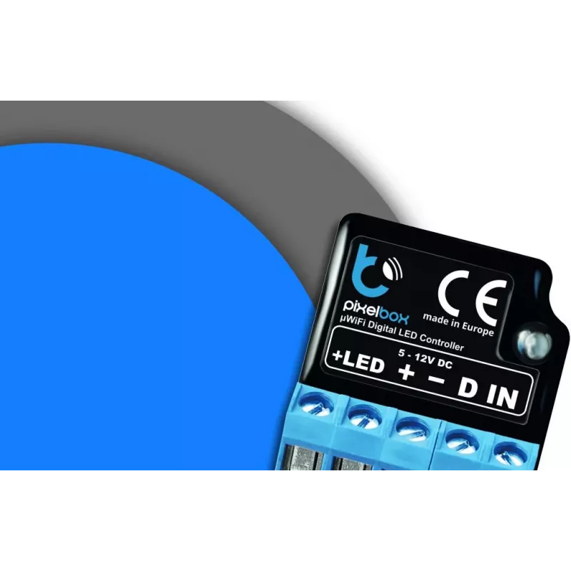 BLEBOX LED Pixelbox Wi-Fi valgustusmoodul – piksli kontroller WS2812/APA102 jaoks, 5A, 1024 pikslit