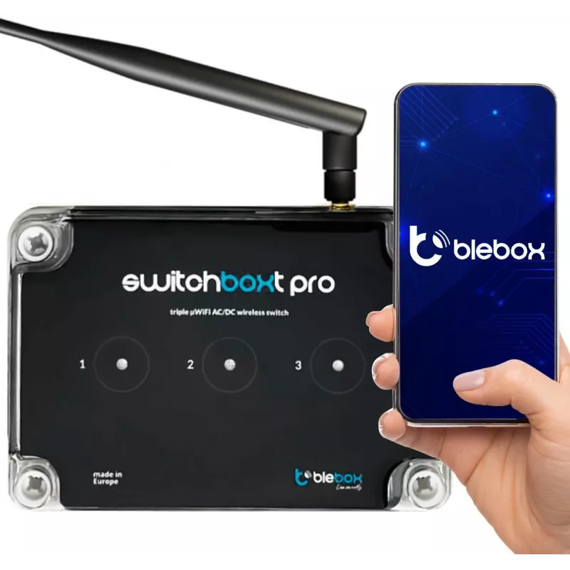 BLEBOX switchBoxT PRO nutikas Wi-Fi lüliti temperatuurianduriga