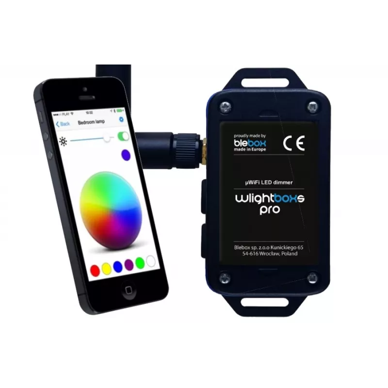 BLEBOX wLightBoxS Pro nutikas LED-hämardi kontroller välise antenniga 12-24V DC