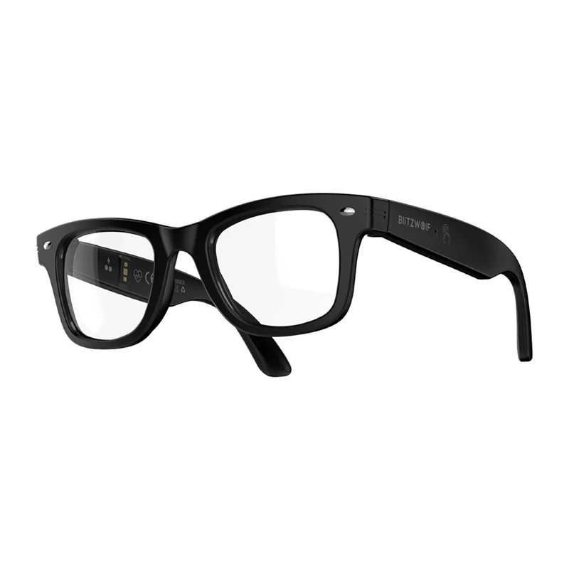 BlitzWolf BW-AG1 AI Smart Glasses with Open-Ear Audio, Bluetooth 5.3, IPX4, TR90 Frame