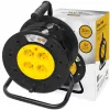 BLO PR-61 30m pikendusjuhe rulliga, 4 maandatud pistikupesa, termokaitse, 3x1,5mm² H05VV-F kaabel, IP20, 16A/230V, max 3680W lahti kerituna