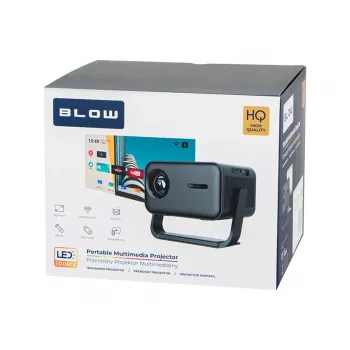 BLOW AndroidTV FullHD MaxView kaasaskantav projektor must