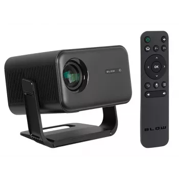 BLOW AndroidTV FullHD MaxView kaasaskantav projektor must