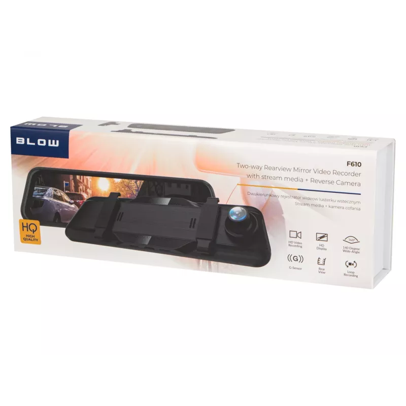 BLOW Blackbox DVR F610 10 inch Peegli sõidukikaamera tagurpidikaameraga