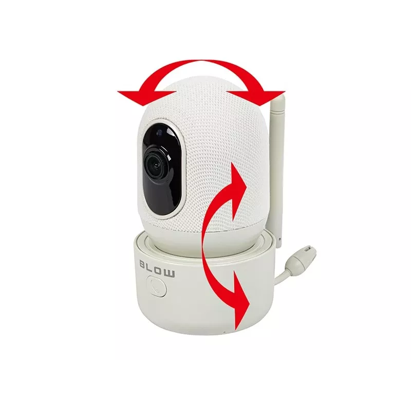 BLOW Electronic imehoidja 5.5 inch LCD WiFi monitoriga, Full HD kaamera, Pan/Tilt/Zoom, öövaatlus, kahesuunaline heli, temperatuuriandur, hällilaulud, 300m ulatus