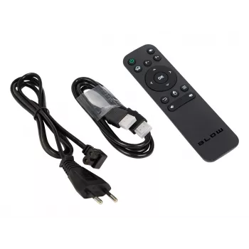 BLOW kaasaskantav projektor Android TV HD kinoheli musta kaanega
