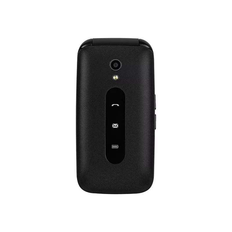 BLOW S24 Must klapptelefon eakatele SOS-nupuga, suurte klahvidega, Dual SIM, kaamera, FM-raadio, taskulamp, laadimishäll