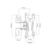 BLOW TV LCD Wall Mount HQ 10-27 Type X | Fikseeritud kronstein 10-27 tolli ekraanidele, VESA 75/100, 20 kg, must