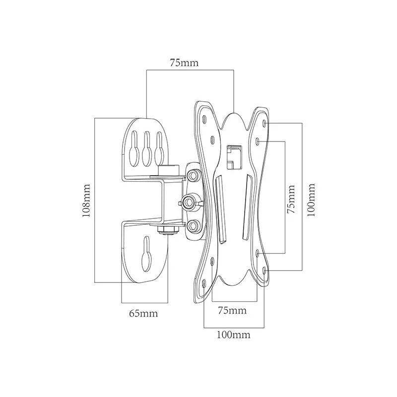 BLOW TV LCD Wall Mount HQ 10-27 Type X | Fikseeritud kronstein 10-27 tolli ekraanidele, VESA 75/100, 20 kg, must
