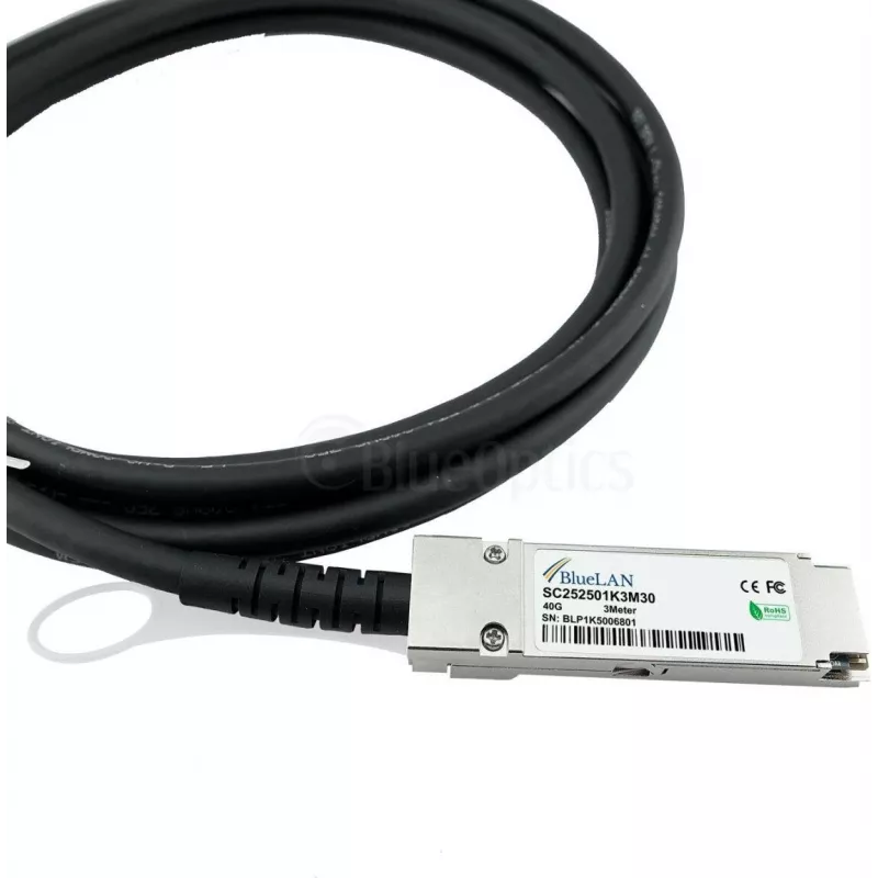 BlueLAN 20G-DACP-QSFP1SFPDD3M ühilduv 20Gbps QSFP-SFP-DD otseliitmiskaabel, 3m, passiivne twinax, 100 Ohm, kuumvahetatav 20G-DACP-QSFP1SFPDD3M-BL