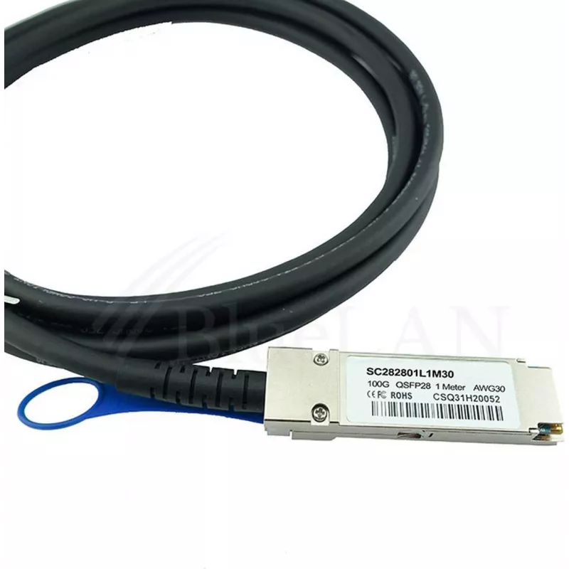 BLUELAN Ühilduv HPE Aruba R0Z25A Otsesiiniühenduskaabel, 100GBASE-CR4, InfiniBand EDR, 30AWG, 1 meeter (R0Z25A-BL)