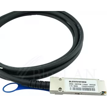 BLUELAN Ühilduv Mellanox MCP1650-V00AE30 QSFP56 Otsesiirdekaabel, 200GBASE-CR4, InfiniBand, 30AWG, 0,5 Meetrit (MCP1650-V00AE30-BL)