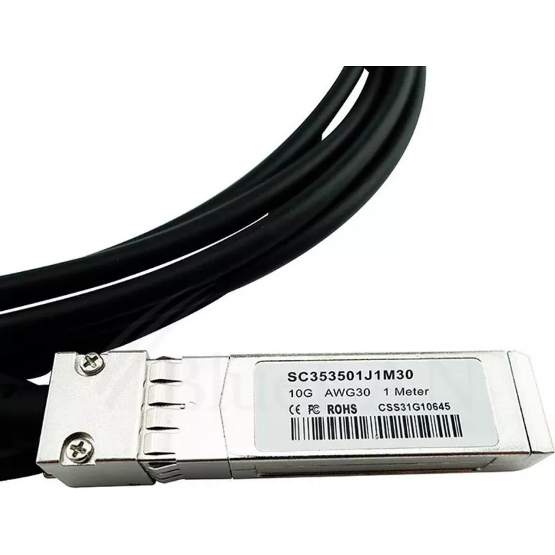 BLUELAN SFP-H10GB-CU0.5M-BL Ühilduv Cisco SFP-H10GB-CU0.5M 10GBASE-CR Passiivne SFP+ otseühenduskaabel, 0,5 meetrit, AWG30