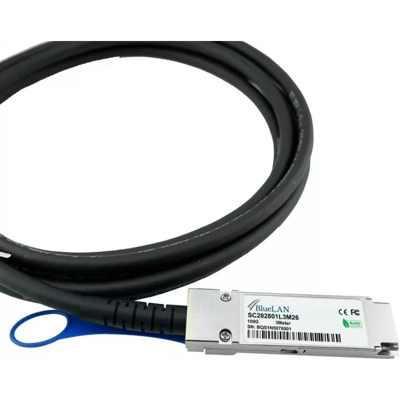 BlueOptics CBL-NTWK-0943-SQ28C10M-BL InfiniBand kaabel 10 m QSFP28 Oranž