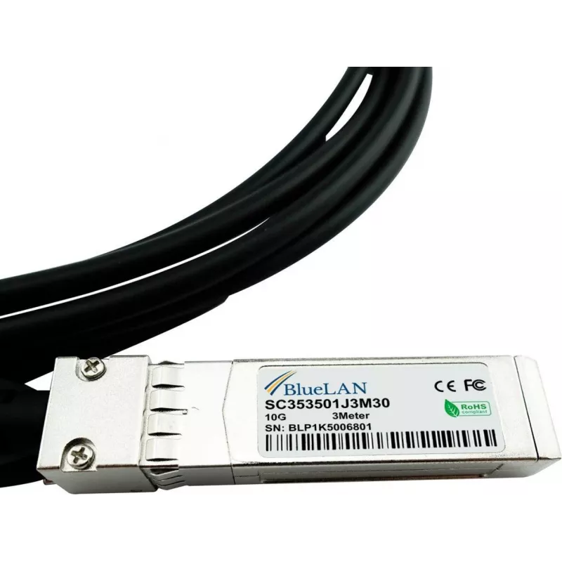 BlueOptics Dell 470-AAGN BlueLAN 10GBASE-CR Passive SFP+ to SFP+ Direct Attach Cable, 1m