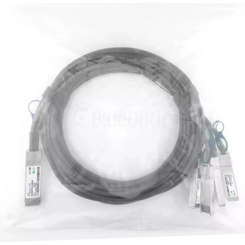 BlueOptics MCP7F00-A002R30N Ühilduv BlueLAN QSFP28 kuni 4x SFP28 Otseühenduse Hargnemiskaabel, 2m, Passiivne, AWG26