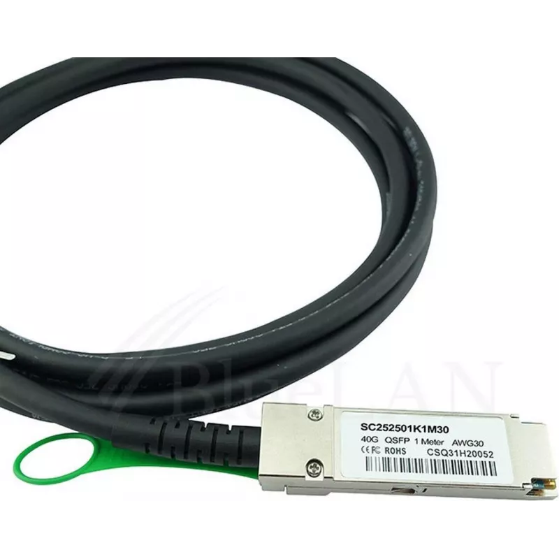 BlueOptics MikroTik Q+DA0003 Ühilduv BlueLAN QSFP Otsesiiniühenduse Kaabel, 40GBASE-CR4, 30AWG, 3m