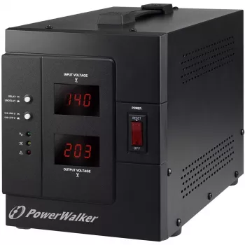 BlueWalker PowerWalker AVR 3000 SIV FR 3000VA/2400W automaatne pingeregulaator, 230V, 4x Prantsuse pistikupesa, must