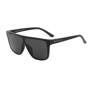 Bobroff BFG0032-S05P meeste päikeseprillid – polariseeritud, must raam, hall klaas, 143 mm