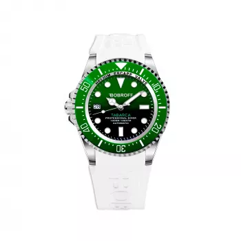 BOBROFF MAN BF0002ibvBF 42mm kvartskell, analoog, must sihverplaat, ehtne nahkrihm