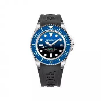 BOBROFF MAN BF0003baBFSTN Analoogkvartskell 42mm Roostevaba teras Must numbrilaud Nahkrihm