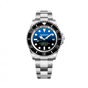BOBROFF MAN BF0003J1 Analoogkvartskell 44mm Musta Sihtnumbri ja Nahkrihmaga