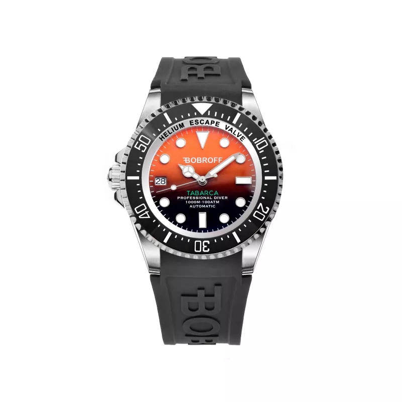 BOBROFF MAN BF0004i-BFSTN 42mm Kvarts Analoogkell Must Sihtnahkrihm
