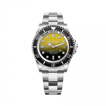BOBROFF MAN BF0008 Analoogkvartskell 44mm Roostevaba teras Must numbrilaud Nahkrihm