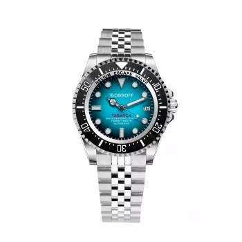 BOBROFF MAN BF0009-BFSTJ Analoogkvartskell 44mm Musta numbrilauga Nahkrihm