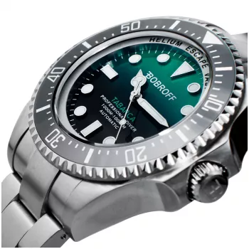 BOBROFF MAN BF002 Analoogne Kvartskell 44mm Must Nahkrihm