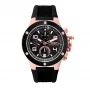 BOBROFF MAN BF1002M15 Analoogkvartskell 43mm Musta numbrilauga Nahkrihm