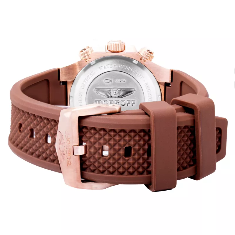 BOBROFF MAN BF1002M65 43mm Meeste Kvarts Analoogkell Musta Sihtnumbri ja Hõbedase Roostevabast Terasest Korpusega Musta Nahast Rihmaga
