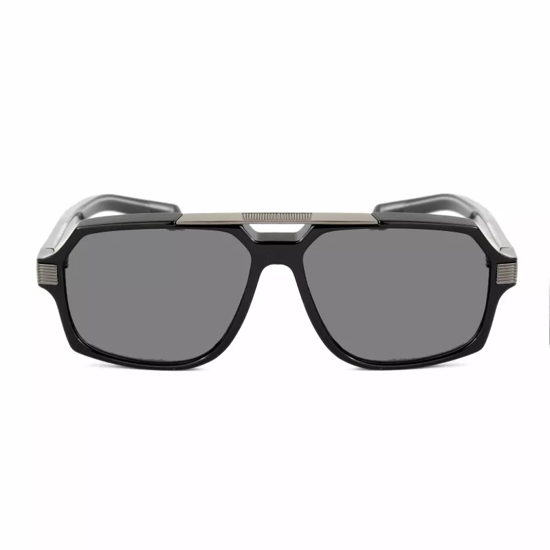 BOBROFF Meeste päikeseprillid BFG0015-C1 - must atsetaatraam, hallid klaasid, UV400 (58/15/143 mm)