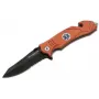 Boker Magnum EMS Rescue kokkupandav nuga, 440A tera, alumiiniumist käepide, punane, klaasilõhkuja ja turvavöö lõikur