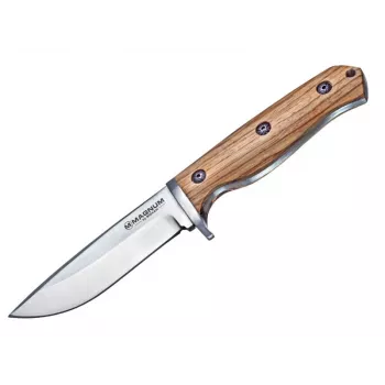Boker Magnum Zebra Drop kokkupandav nuga 02SC337, 440A roostevaba terasest Drop Point tera, Zebrawood käepide, Liner Lock, EDC taskunuga