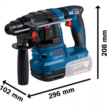 Bosch 18V Professional Set Löökpuur GBH 18V-22 + Puurkeeraja GSR 18V-45 - (sinine/must, 2x Li-Ion aku 4.0Ah, löökpuuritera ja otsikukomplekt, tööriistakott) (0615V0003D)
