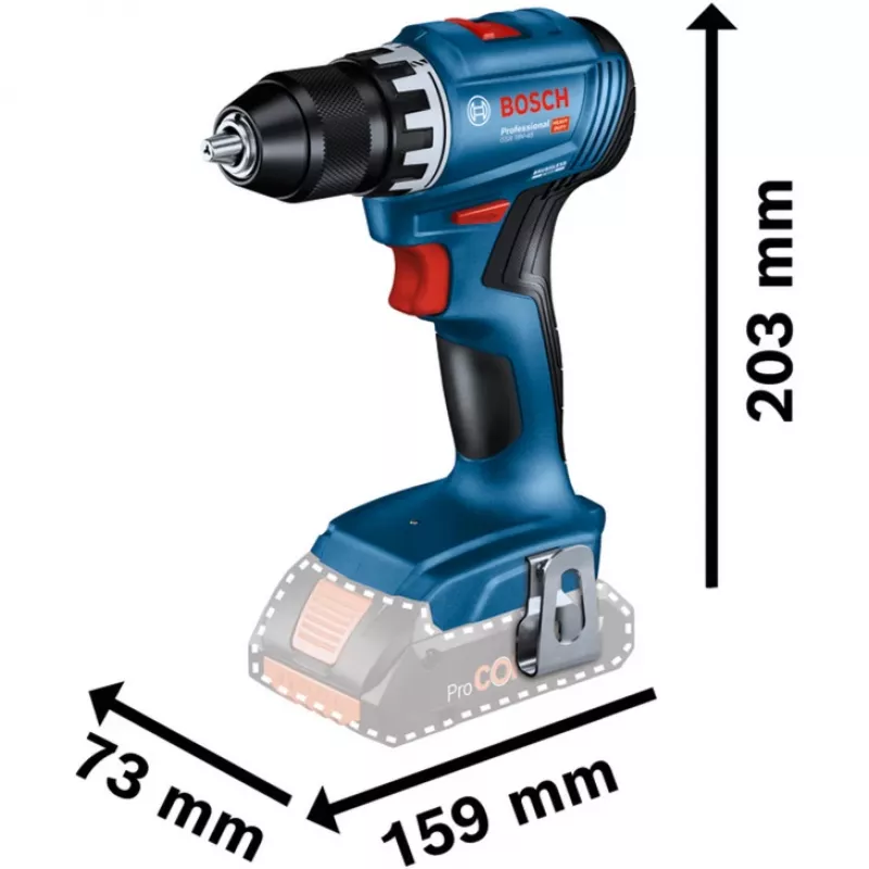 Bosch 18V Professional Set Löökpuur GBH 18V-22 + Puurkeeraja GSR 18V-45 - (sinine/must, 2x Li-Ion aku 4.0Ah, löökpuuritera ja otsikukomplekt, tööriistakott) (0615V0003D)