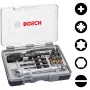 Bosch 2607002786 20-osaline kruvikeeraja otsikute komplekt magnetilise universaalhoidikuga, 25 mm S2 terasest otsikud Phillips, Pozidriv, pilu-, Torx ja kuuskantprofiilidele