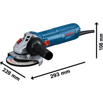 Bosch Nurklihvija GWS 12-125 Professional + Teemantlõikeketas Sinine 1,200 W (06013A6102)