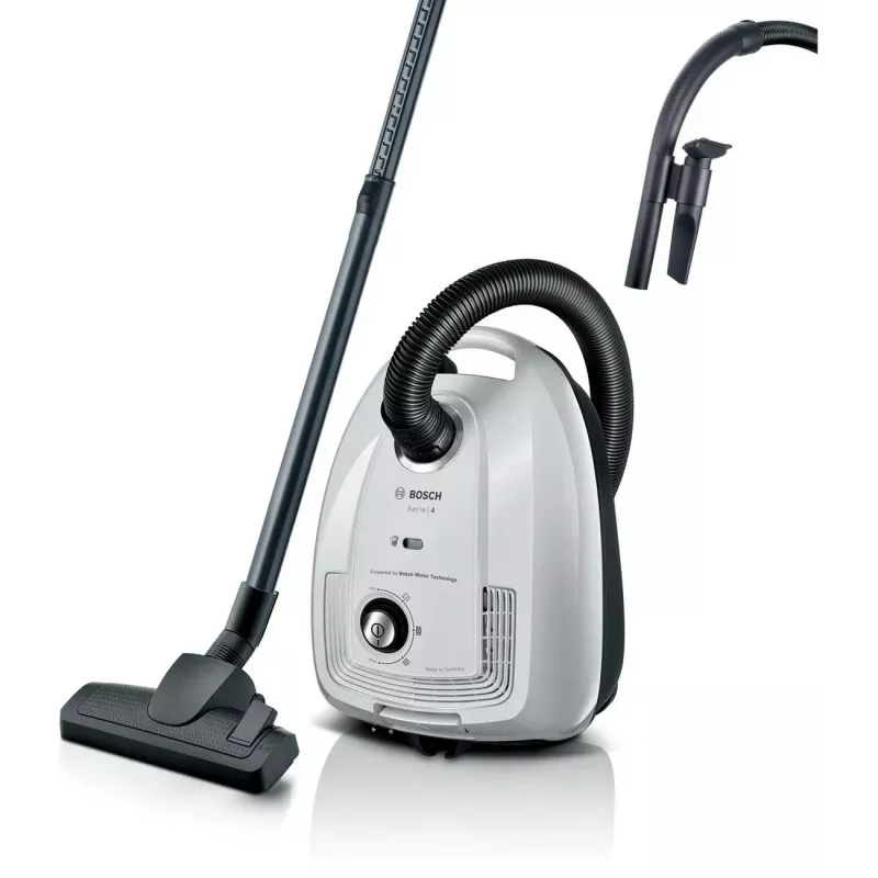 Bosch BGL38WH2 Kotiga Silindertolmuimeja, 600W, Valge/Antratsiit