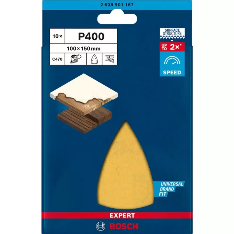 Bosch EXPERT C470 lihvpaber 100x150mm terasus 400 (10-pakk) 2608901167