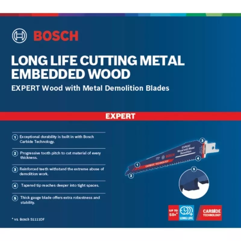 Bosch Expert S 967 XHM Sabre Saag – Puit metalliga lammutamiseks, 150mm, 10 tükki