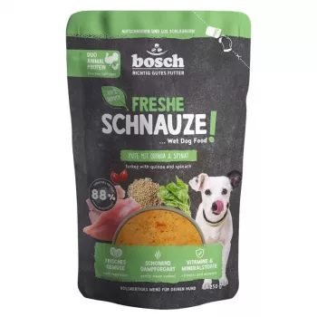 BOSCH Freshe Schnauze märg koeratoit kalkuni, kinoa ja spinatiga – 250g
