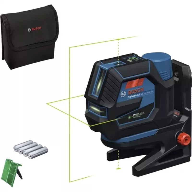 Bosch GCL 12V-50-22 CG Professional juhtmeta kombinatsioonlaser (sinine/must, rohelised laserjooned ja loodipunktid, RM 20 pöörlev alus kaasas)