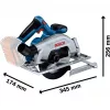 Bosch GKS 18V-57-2 Professional juhtmeta ketassaag Solo (ketas 165 mm, 18 V, harjadeta mootor, L-BOXXis)