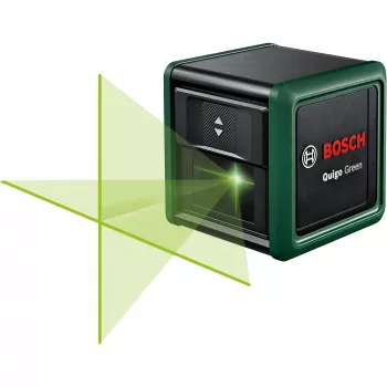 Bosch Home and Garden Quigo Green Set ristjoonlaser koos klambri, adapterplaadi ja 1,1 m alumiiniumist statiiviga 0603663CZ1