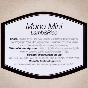 Bosch Mono Mini lamba- ja riisipoolniiske koeratoit 0,9 kg