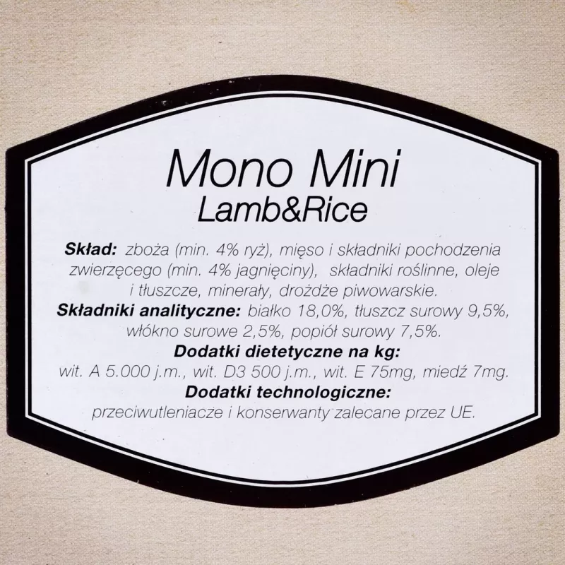 Bosch Mono Mini lamba- ja riisipoolniiske koeratoit 0,9 kg
